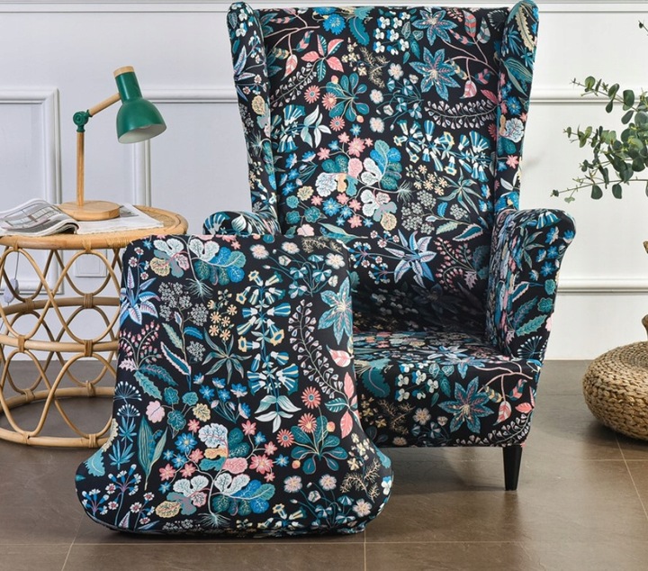 POKROWIEC FOTEL USZAK WZORY KWIATY RÓŻ ELASTYCZNY Waga produktu z opakowaniem jednostkowym 1.01 kg