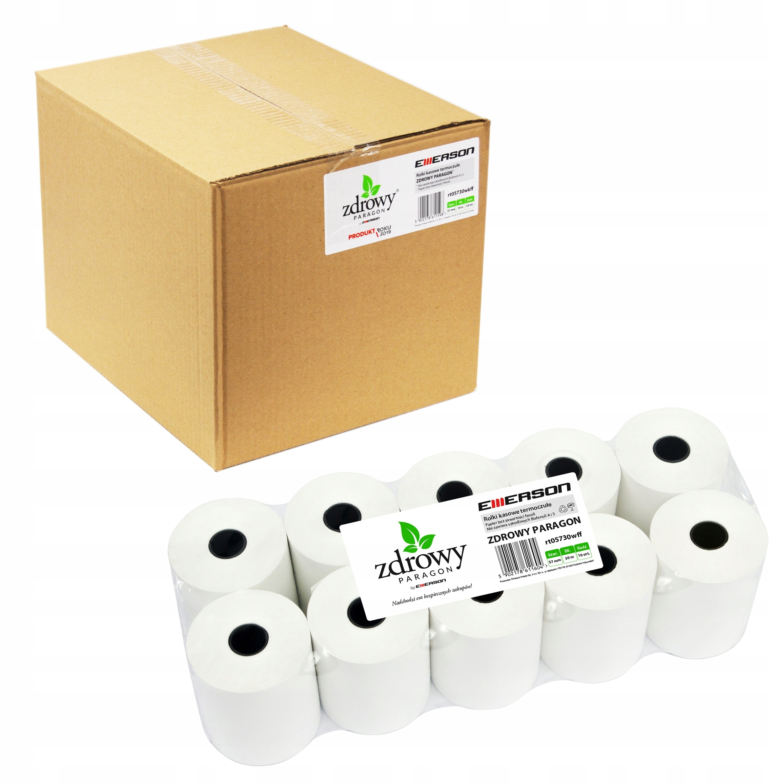

Rolki Termiczne Emerson 57x30 120 Sztuk 1 Karton