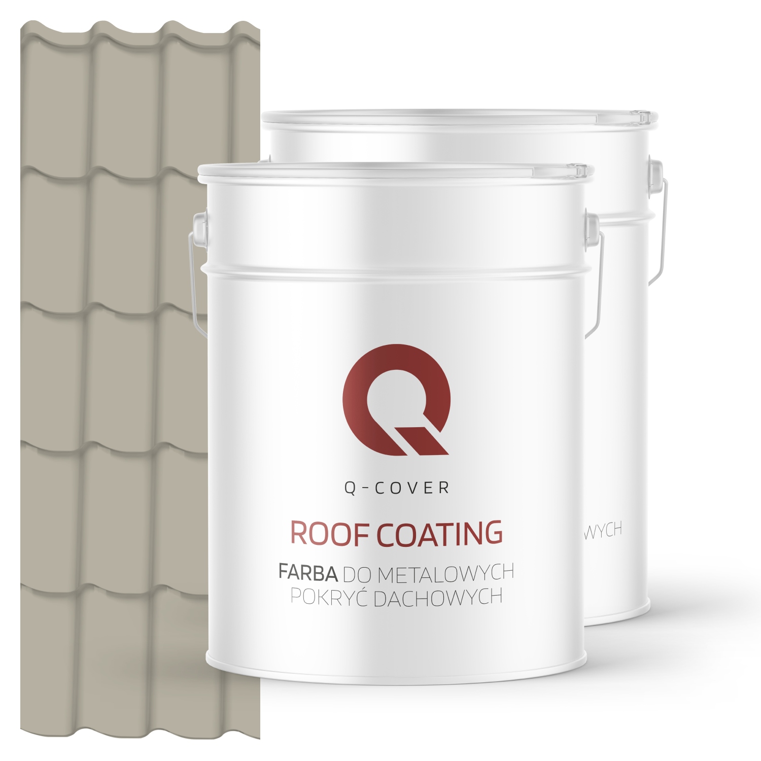 Farba Na Kovové Strechy Podložka Šedá Béžová RAL7032 74 m2 Lesk