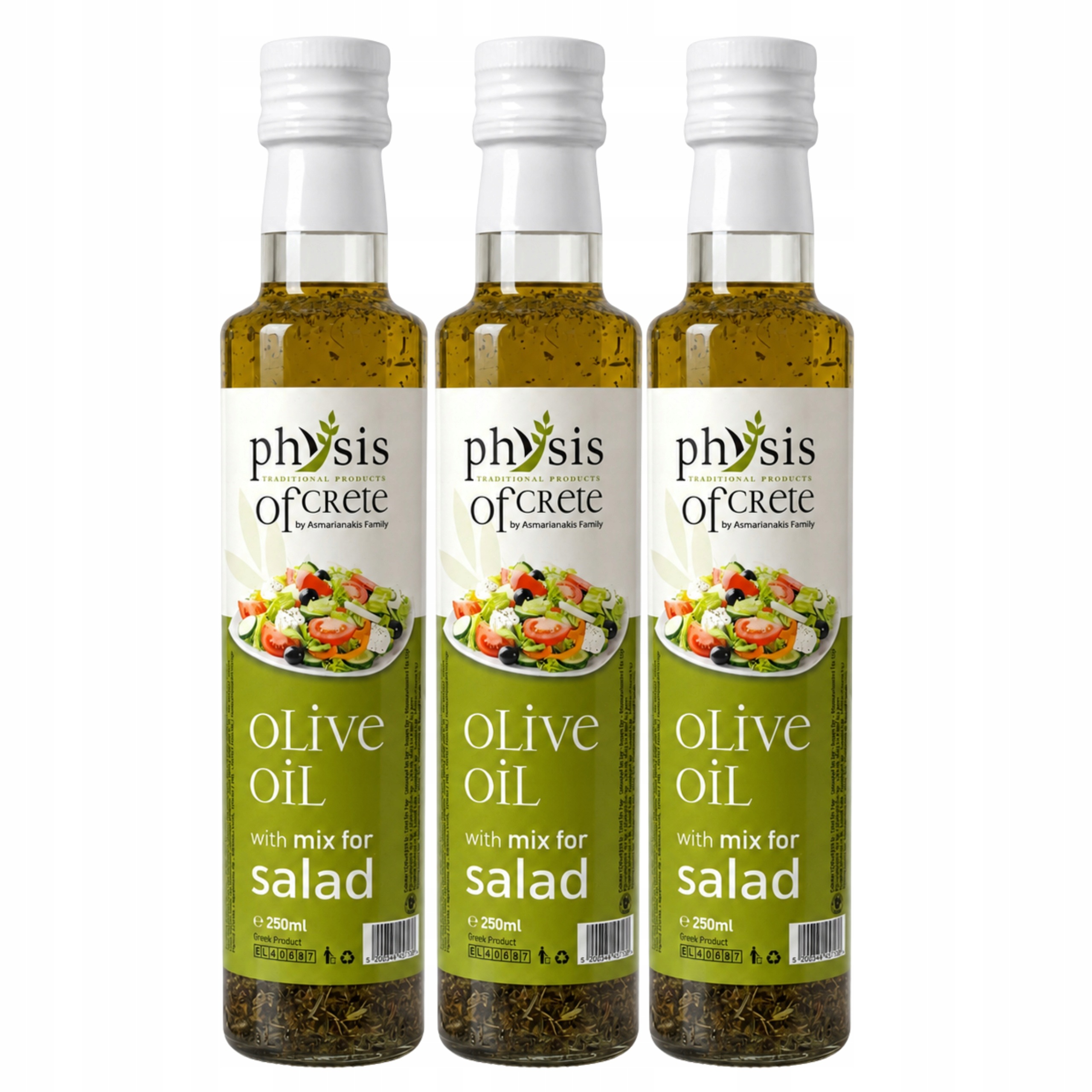 Oliwa z oliwek extra virgin grecka 250ml z mieszanką przypraw do sałatek