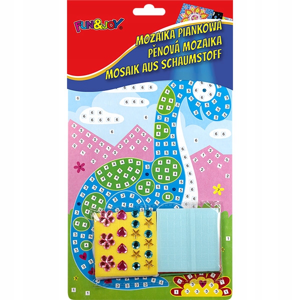 

Naklejki Piankowe Mozaika Wyklejanka Dinozaur