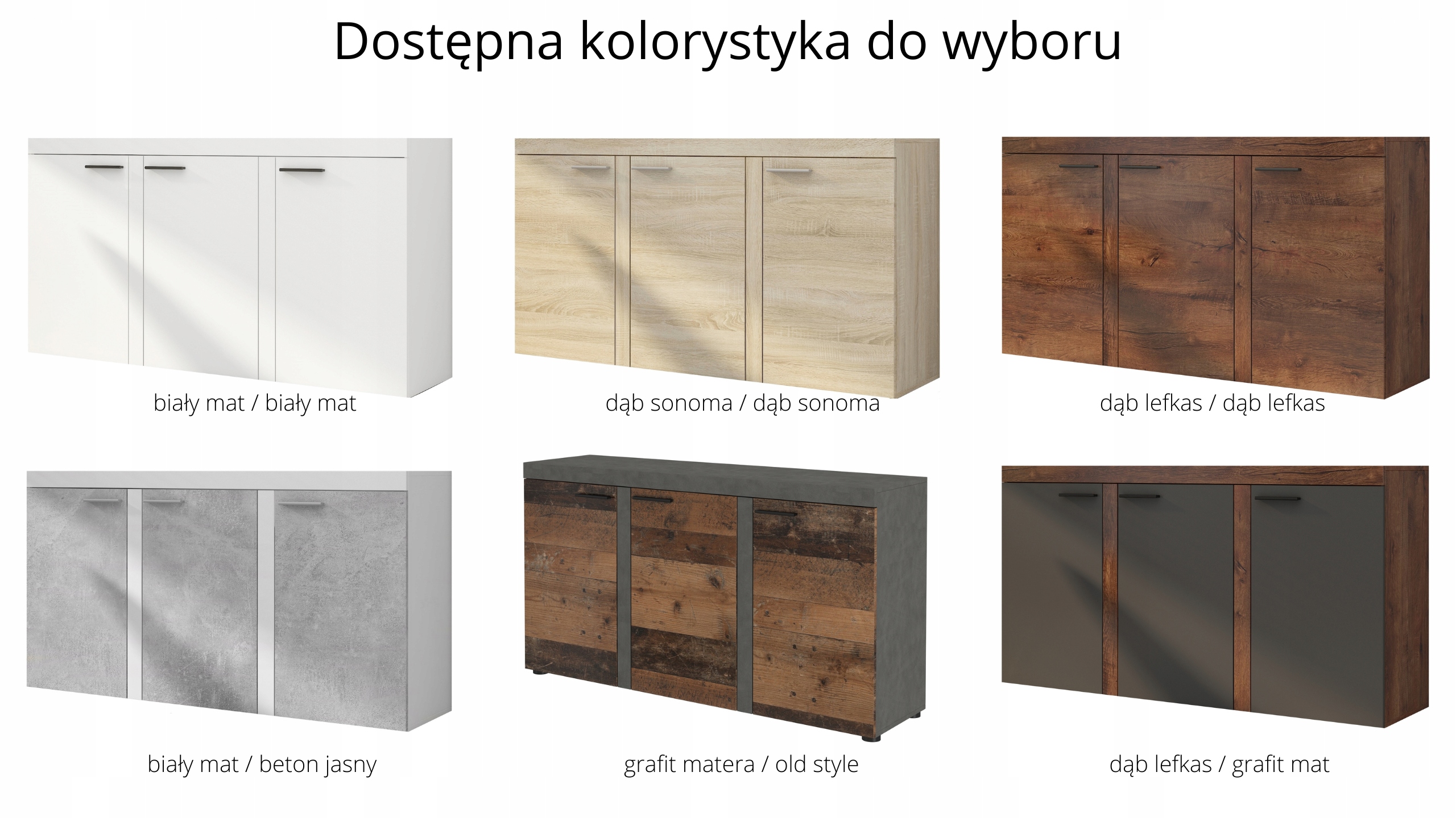 Komoda Olimp 2 - 5 kolorów - Dąb lefkas Kolekcja Olimp