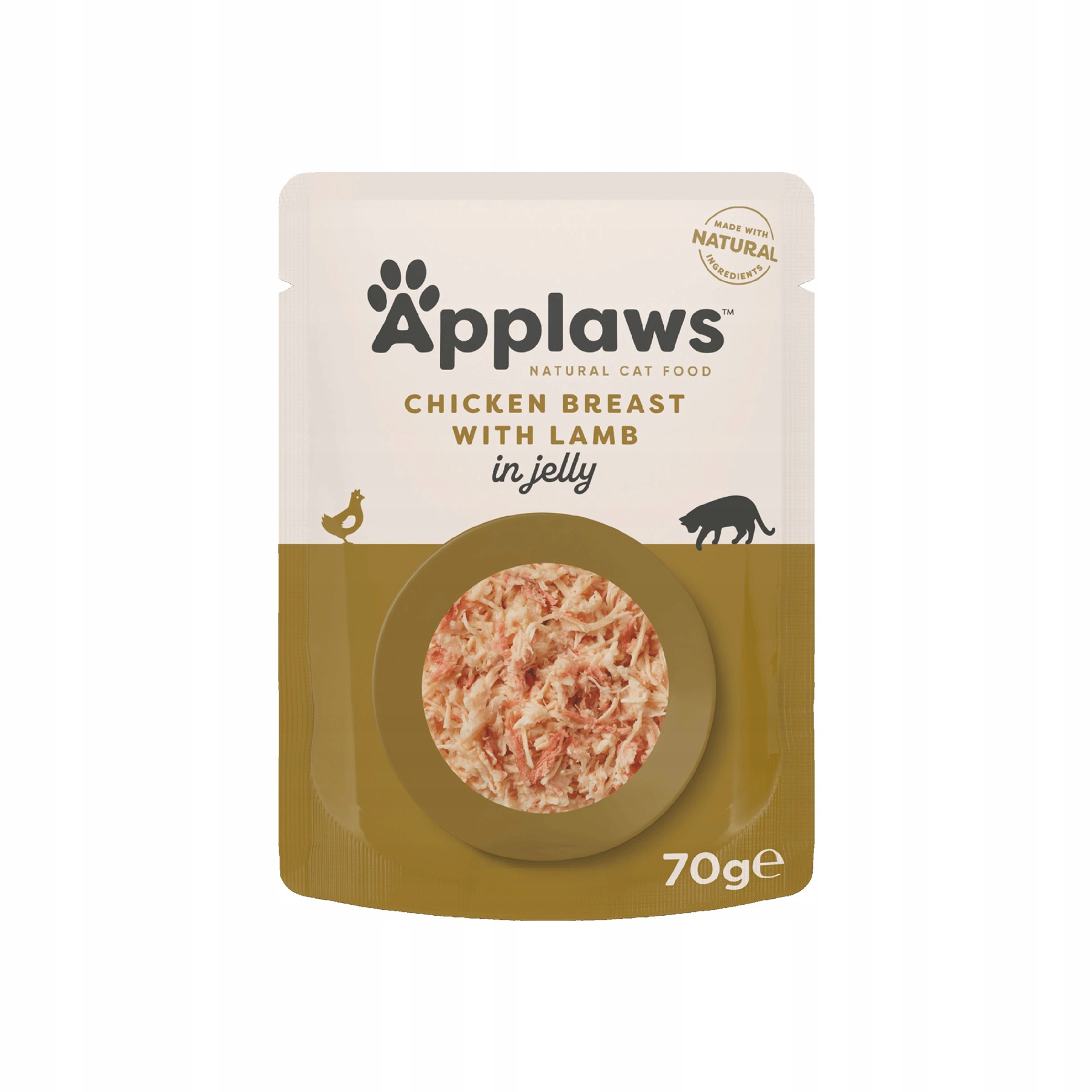 Levně Applaws Premium mokré krmivo pro kočky adult 100% kuřecí jehněčí maso 12x70 g