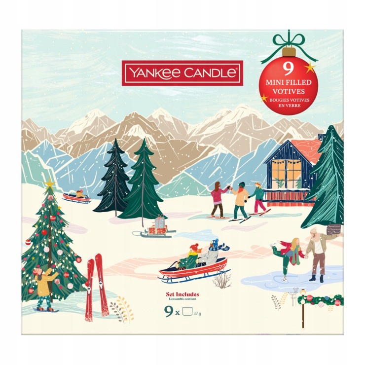 Yankee Candle Apres Ski, Vánoční dárková sada 9 svíček Mini