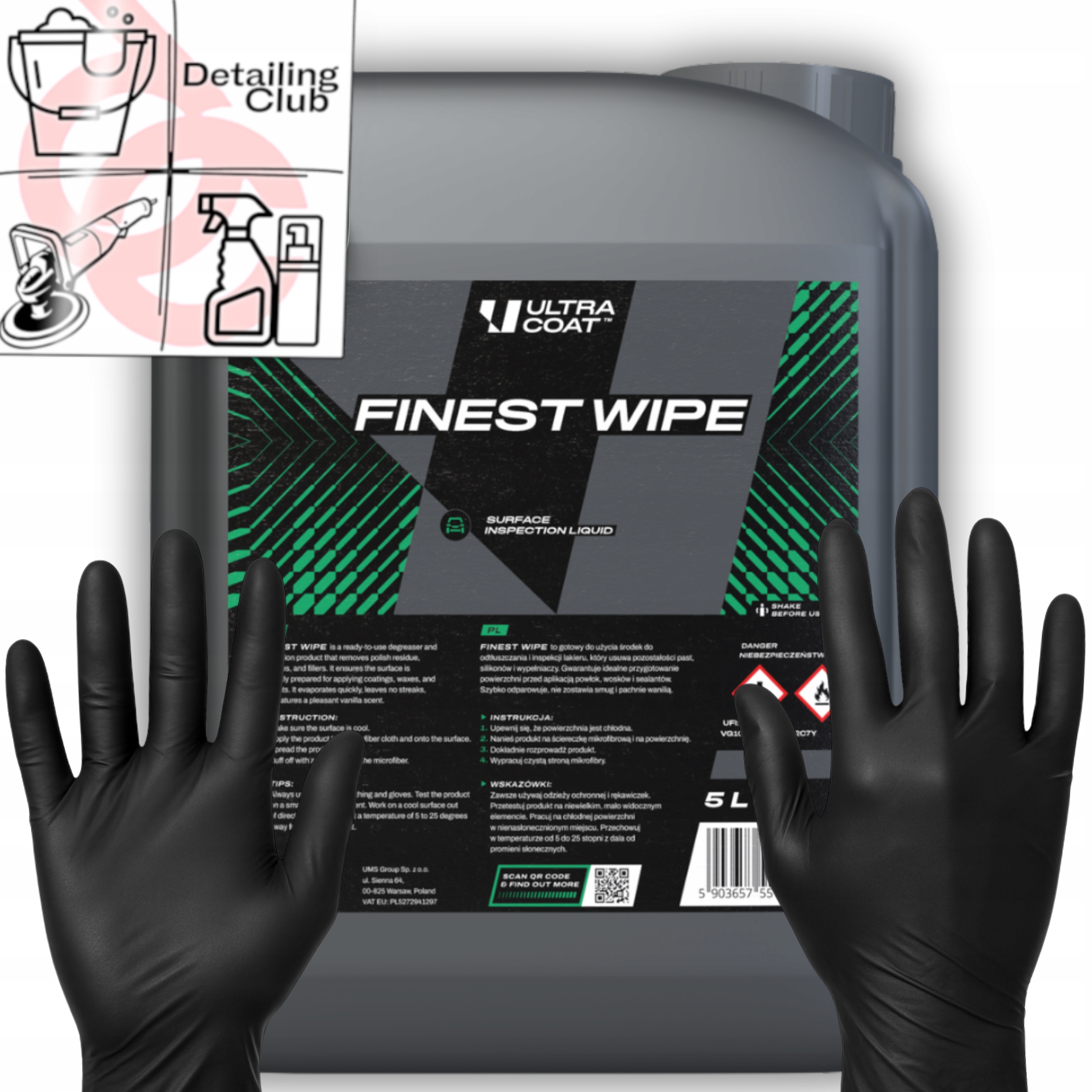 Ultracoat Finest Wipe Inšpekčný prípravok na odmasťovanie a leštenie 5000 ml