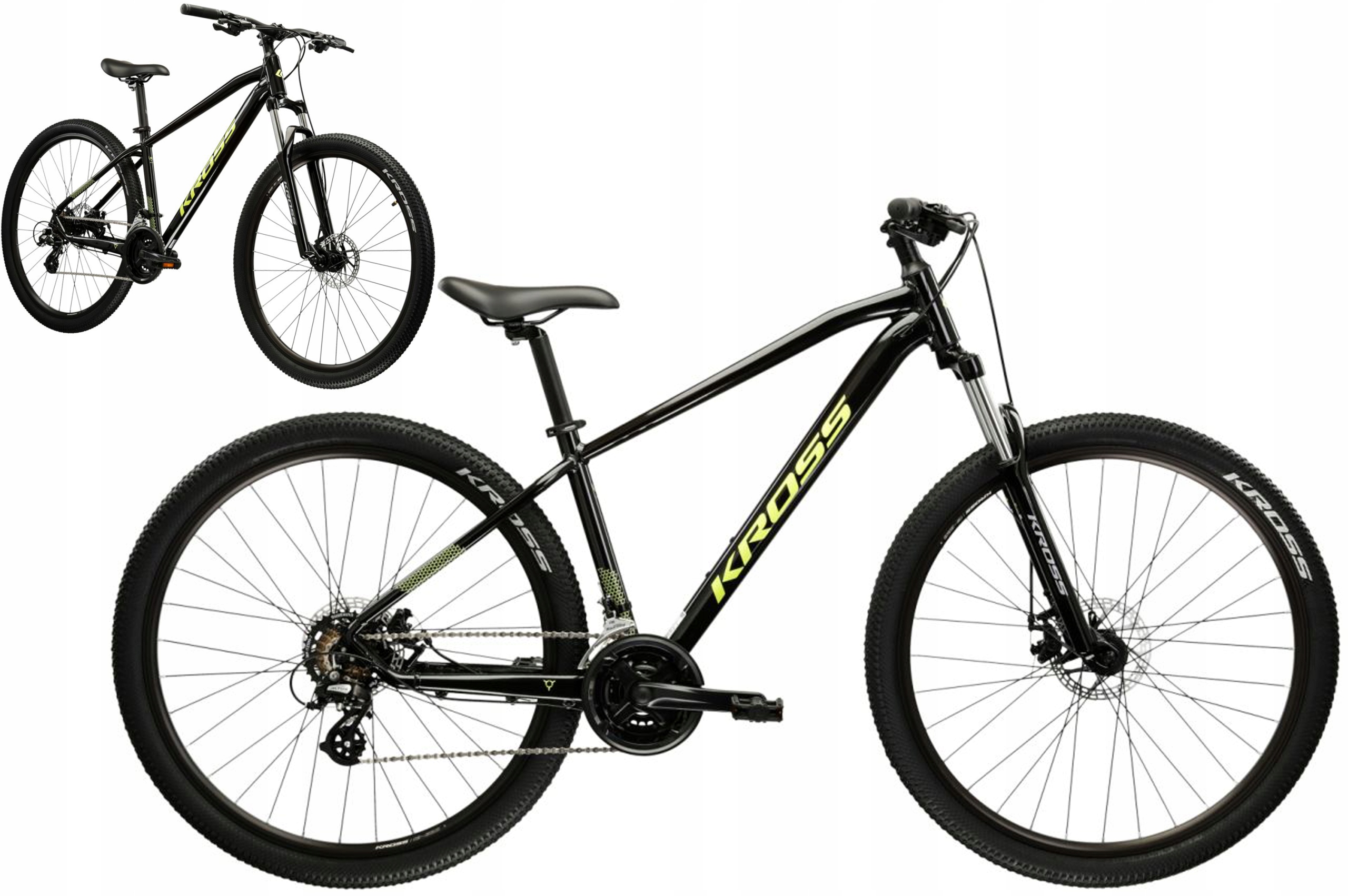 Rower 29" Mtb Kross Hexagon 2.0 rama L 18" czarny limonkowy R25