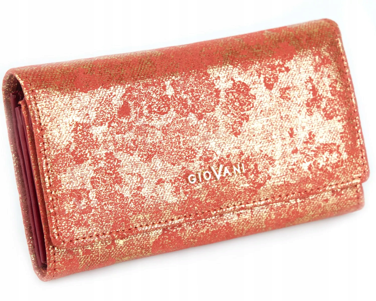 Dámská kožená peněženka Beatrice Giovani Rfid Červená přírodní kůže