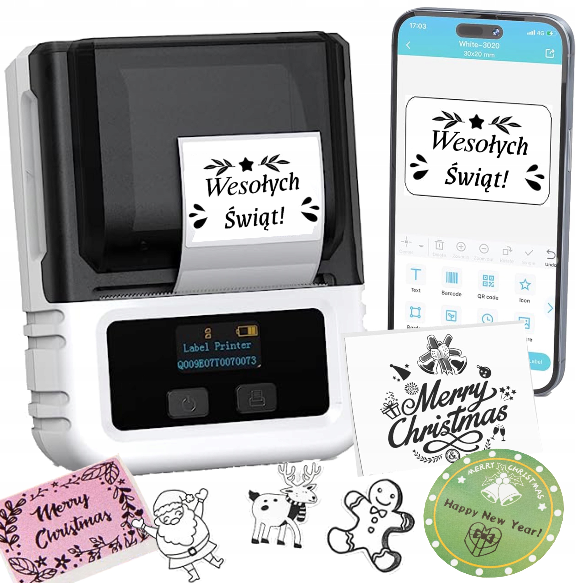 Phomemo M120 mini tiskárna samolepicích etiket samolepky Bt dárek