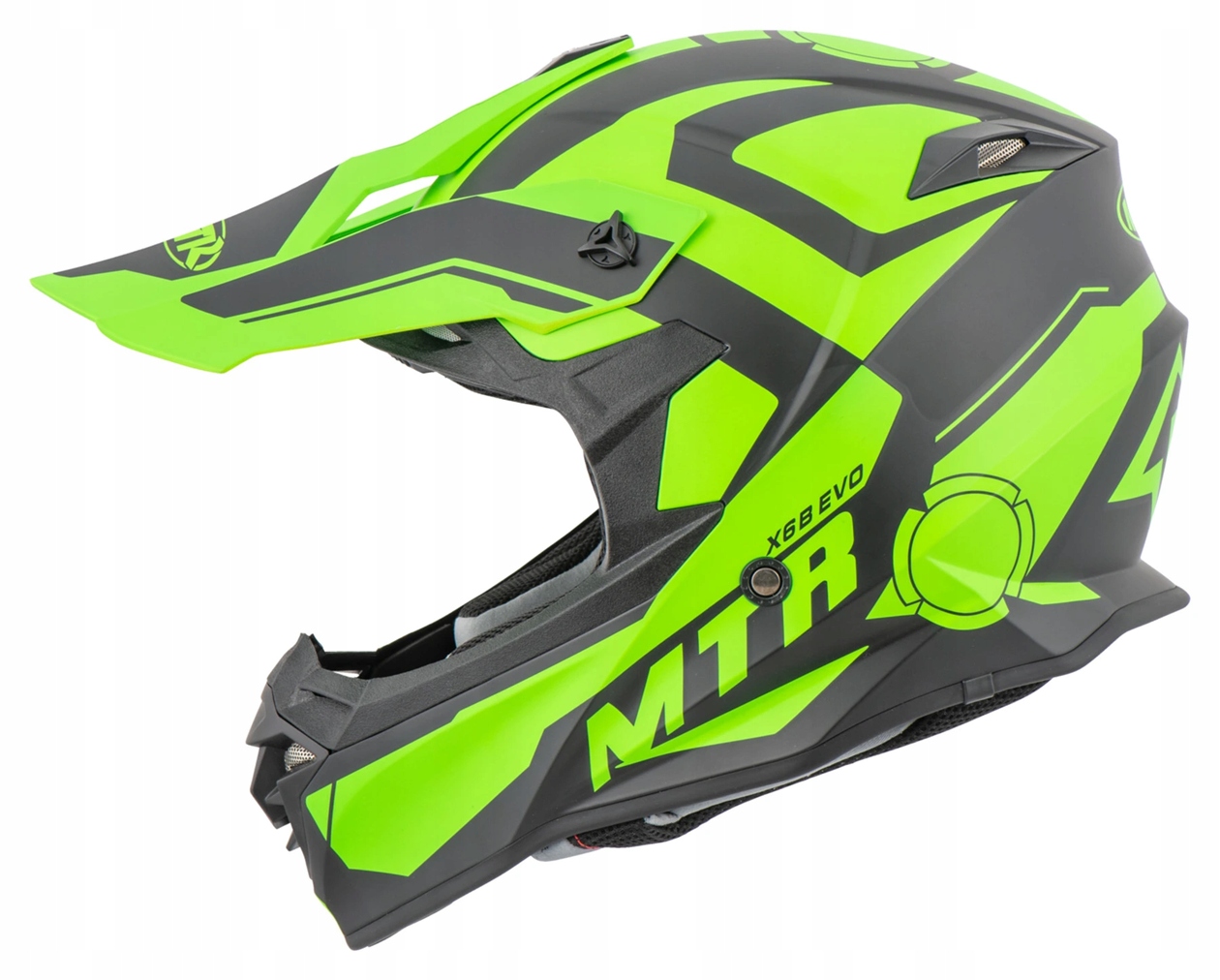 Mtr Prilba cross enduro X6B Evo matná čierno-zelená M (57-58 cm)