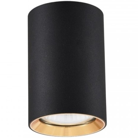 Stropní svítidlo, spot 13 cm, černá, zlatá, do kuchyně, koupelny Manacor