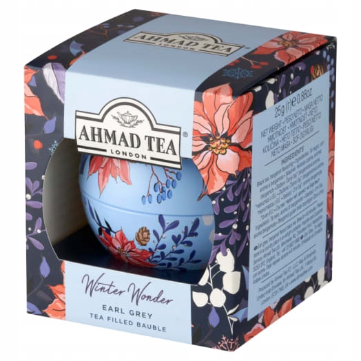 Levně Ahmad Tea Winter Wonder Bombka Čaj listový Earl Grey