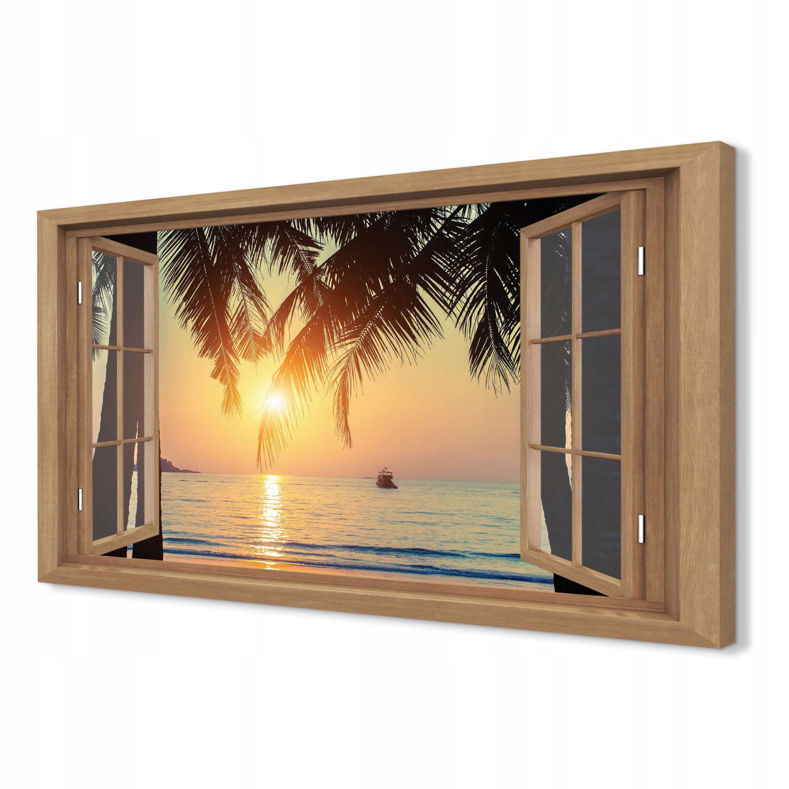 3D tlač na plátno 120x80 malý západ slnka oceán