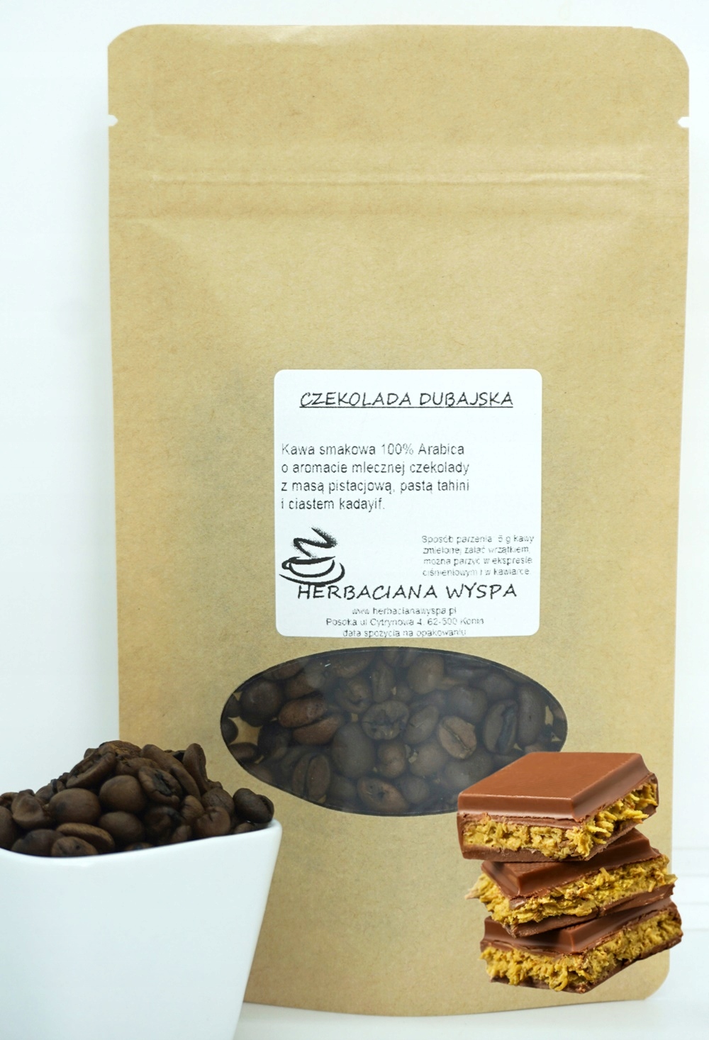 Levně Dubajská Čokoláda 1 kg káva ochucená káva-melíme bonus Nejlepší