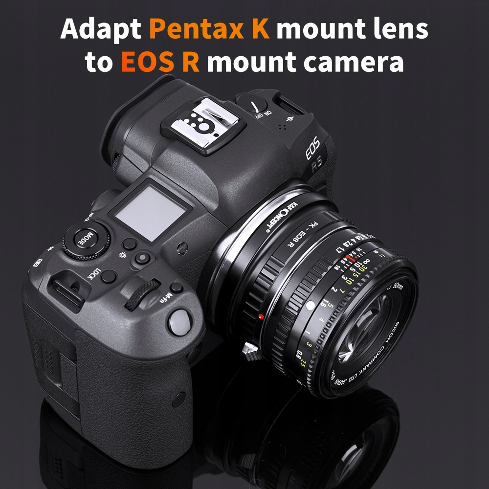 Adapter PENTAX K PK na CANON EOS R EF-R RF RP R3 R5 R6 R8 R50 K&F Marka K&F Concept