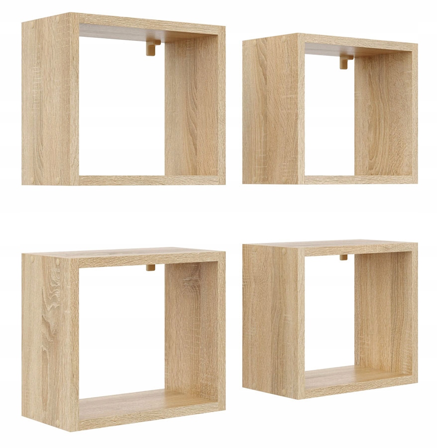 PÓŁKI ŚCIENNE ZESTAW 4 SZT DO BIURA KUCHNI SALONU EAN (GTIN) 5903839474262