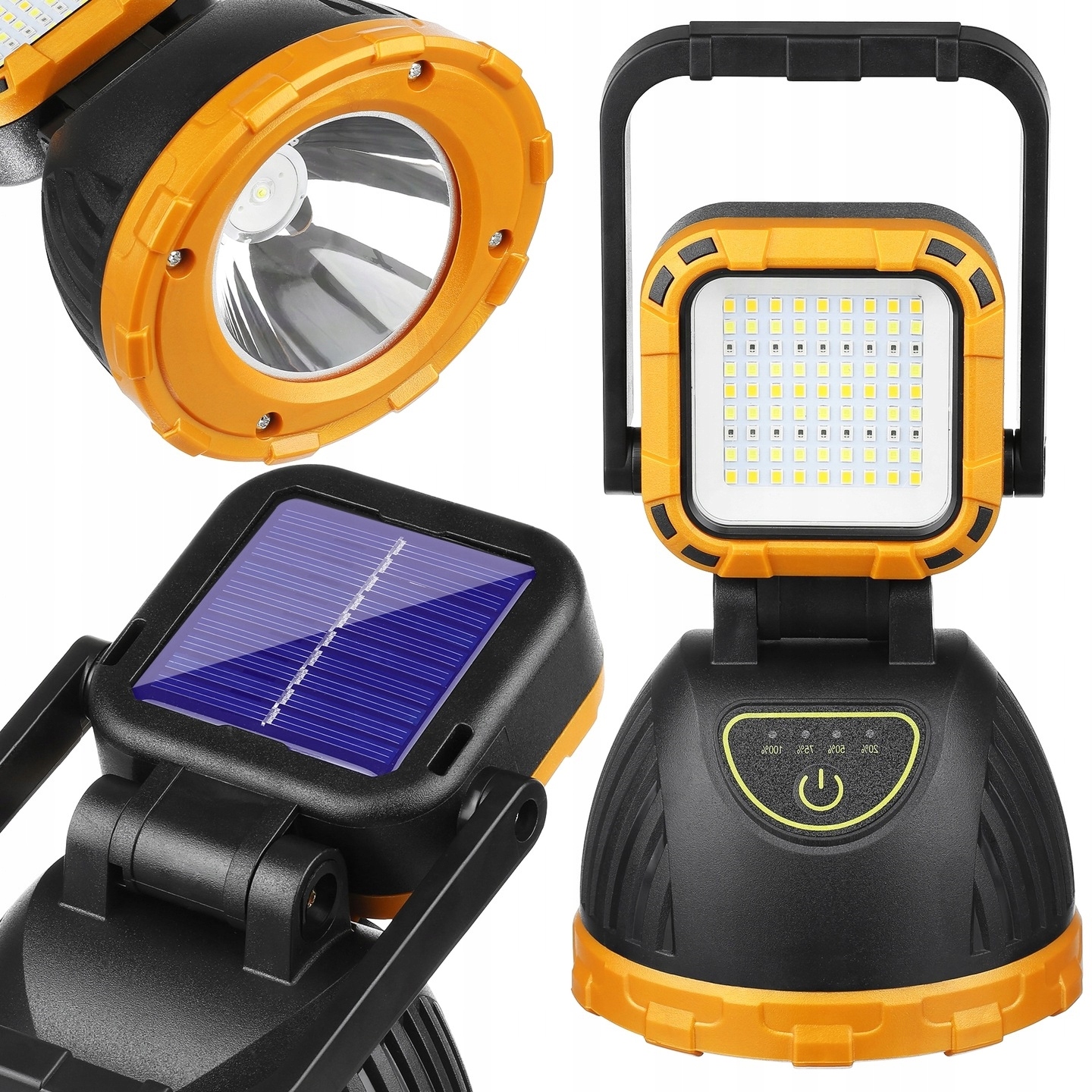 RUCHOMA LAMPKA TURYSTYCZNA LATARKA KEMPINGOWA LED SOLARNA POWERBANK KEMPING