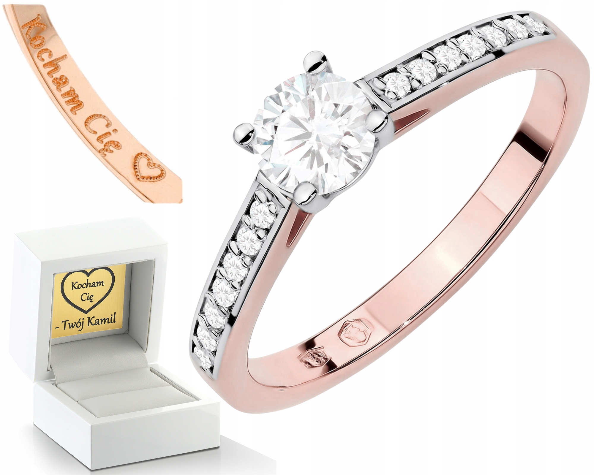 Moderní Prstýnek S Diamanty Lab-grown Zlato Ryzosti 585