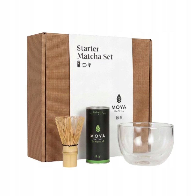 Zestaw do matchy startowy Moya Matcha Tradycyjna i szklana czarka