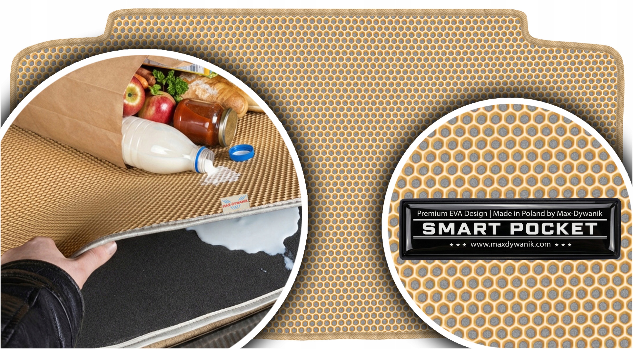 Renault Modus I Minivan 2004-2007 Vložka do kufru Eva Smart Pocket Béžová