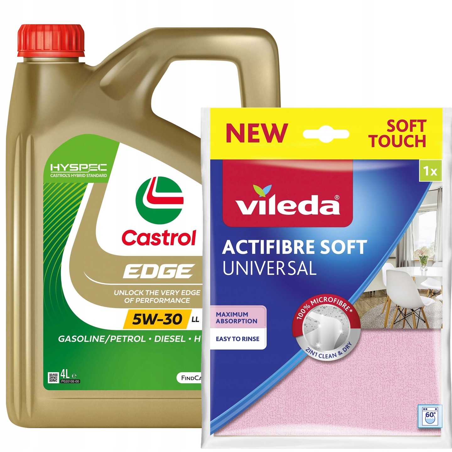 Olej Castrol Edge 5W-30 LL 4L utierka Vileda