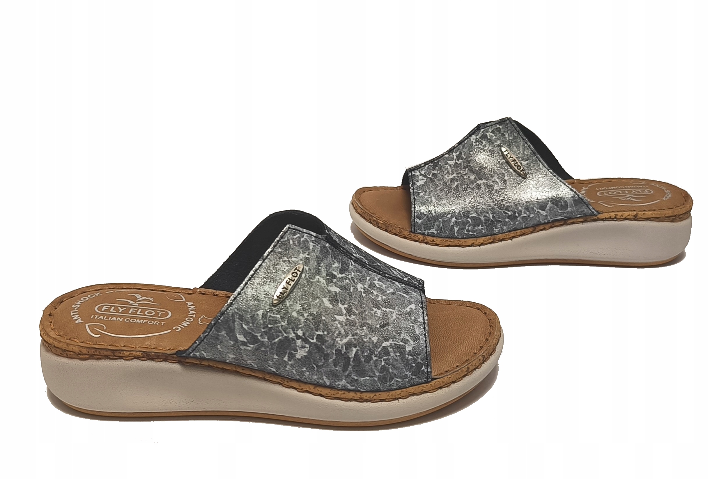 Zdravotní profilované nazouváky Fly Flot 59 G07 Kg, modré, velikost 38