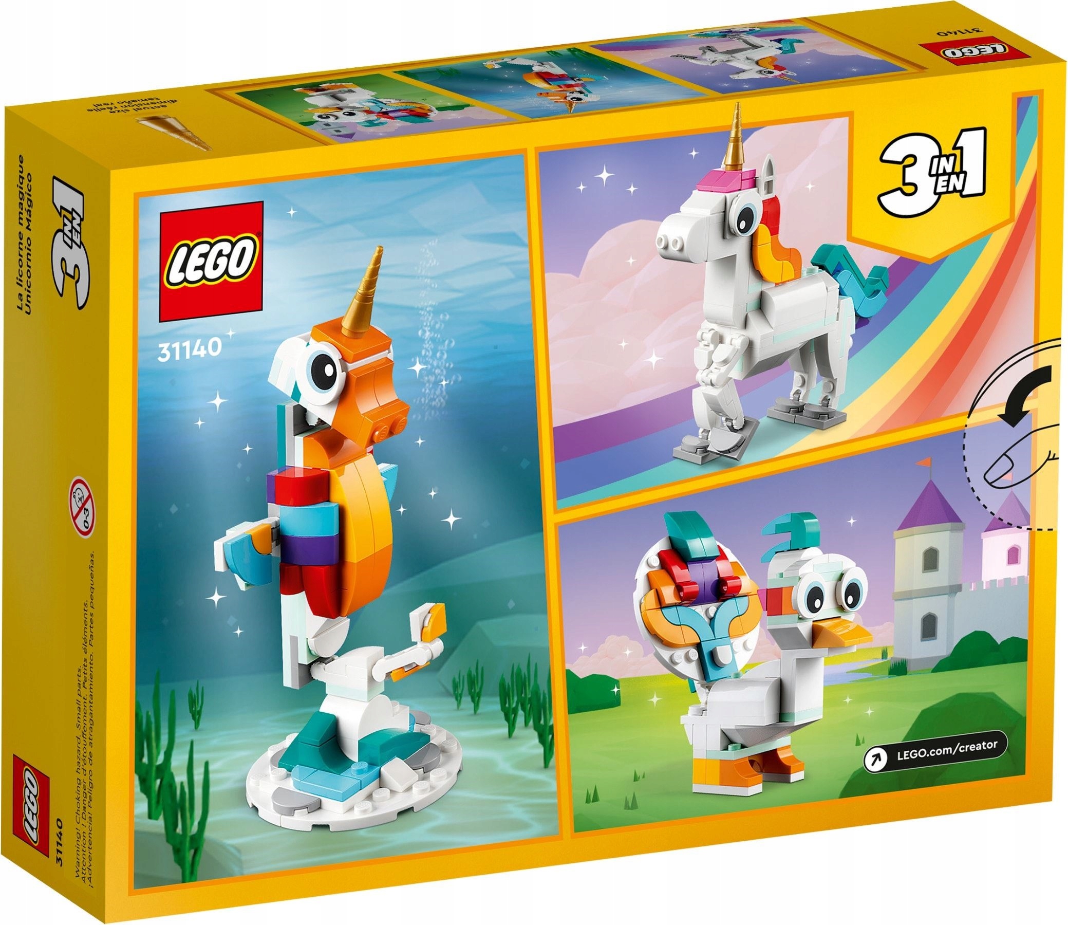 LEGO CREATOR 31140 Magiczny jednorożec 3w1 Marka LEGO