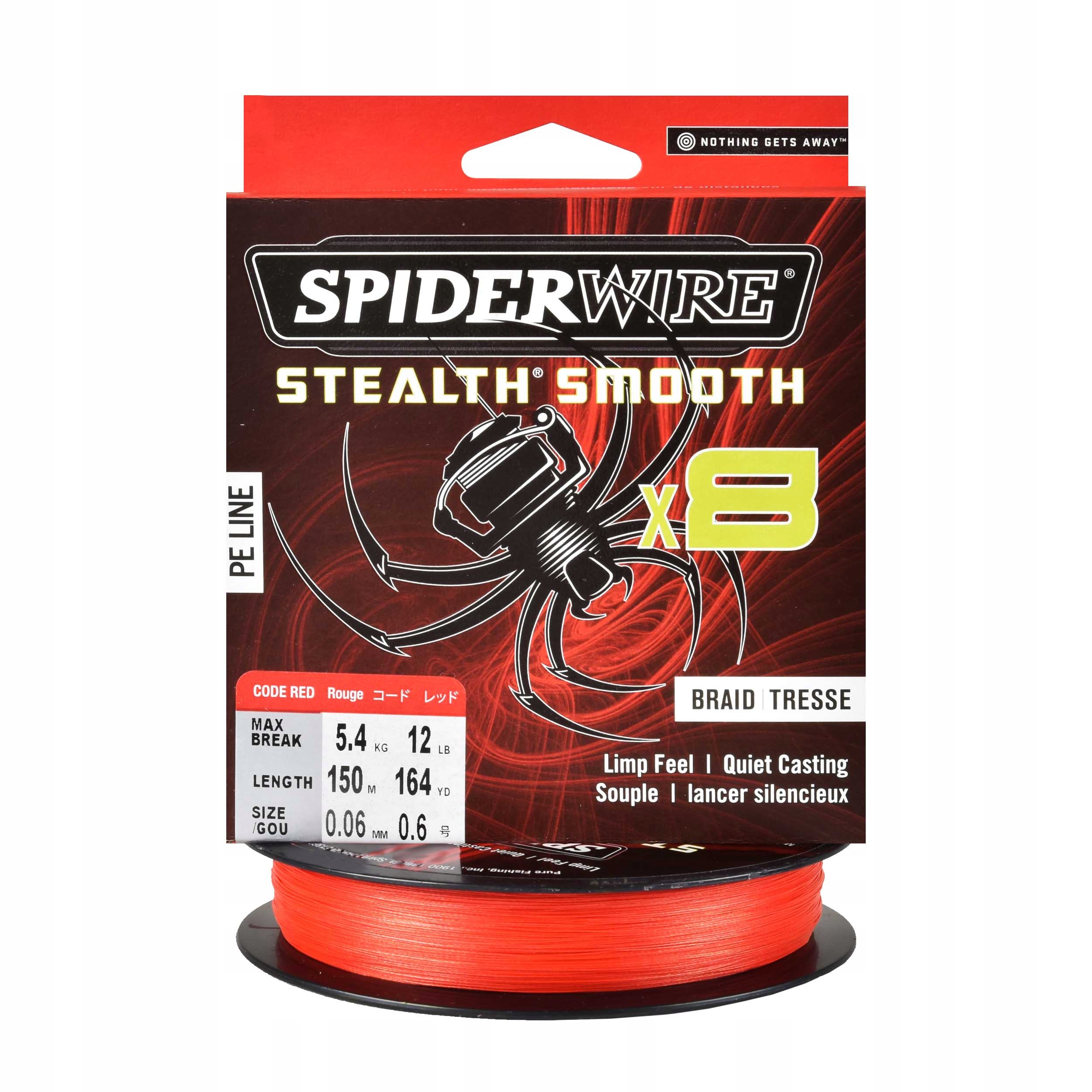 Plecionka Spiderwire SS8 red 0.06mm 150m 5,40kg spinning 1szt.