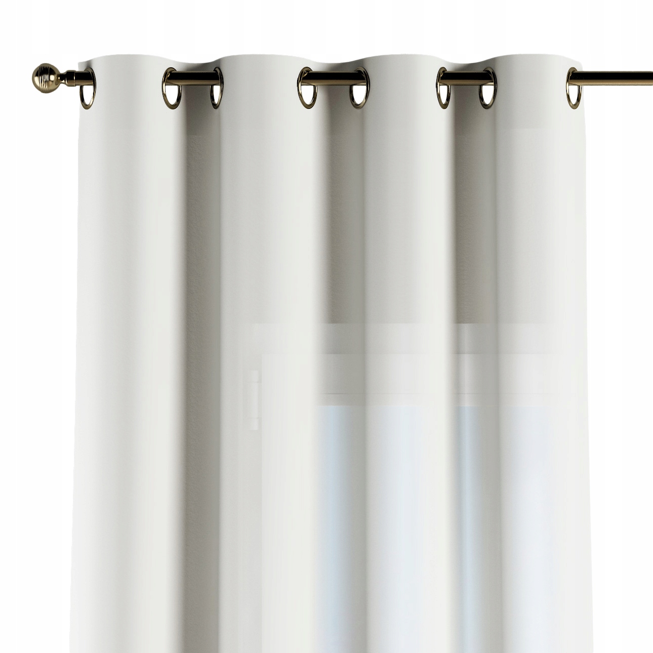 Záves na kolieskach 1 ks 130x260 cm biely