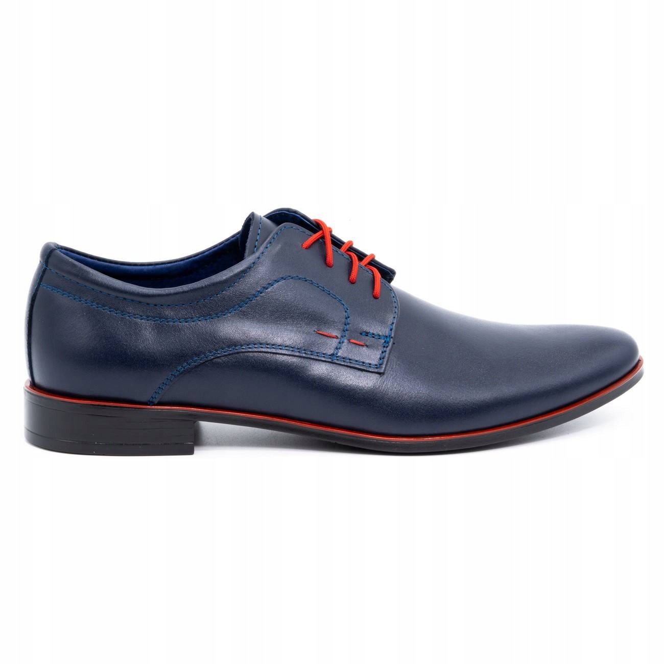 

Buty męskie wizytowe skórzane 277 granatowe 42