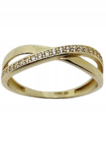 Złoty Pierścionek z Cyrkoniami r12 EB16398 Verona Jewellery
