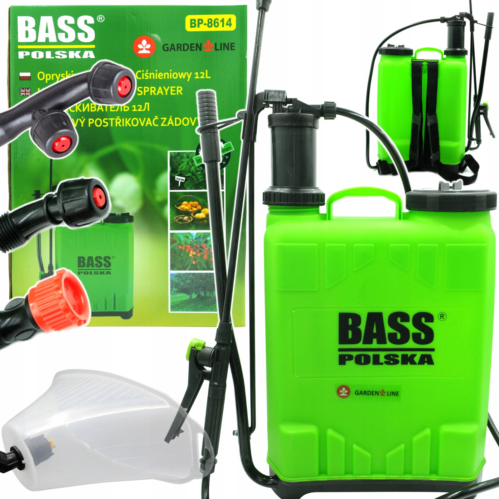 

Bass Opryskiwacz Plecakowy 12L Osłona Herbicydowa