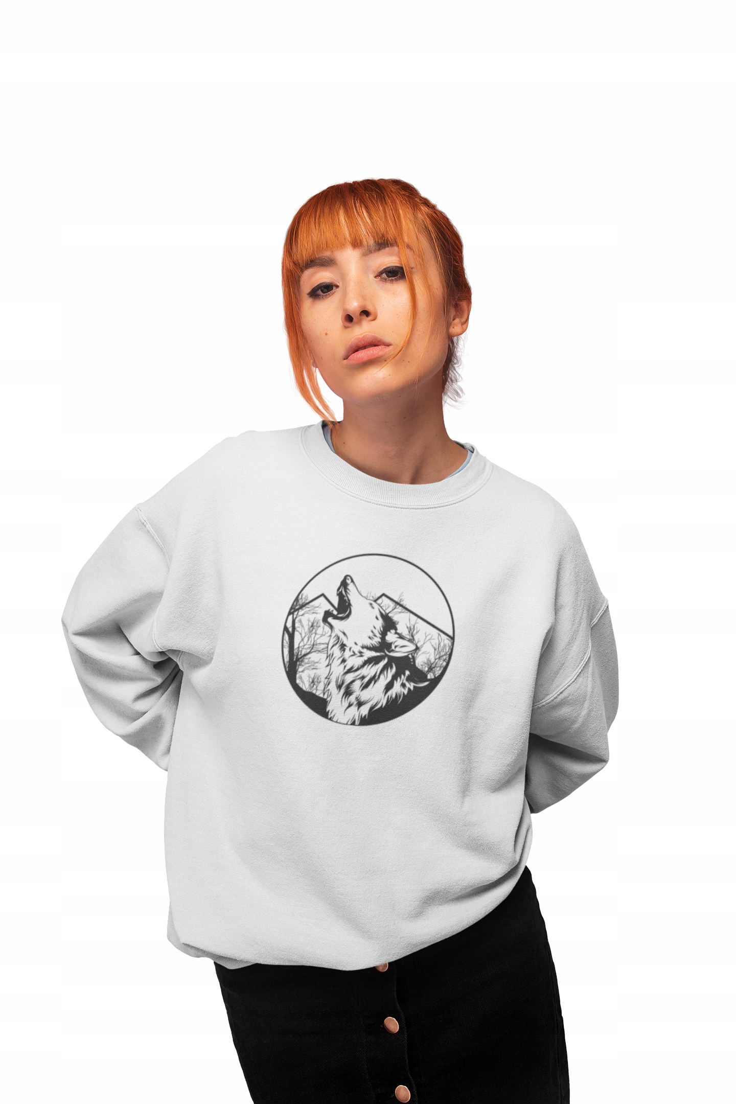 

Bluza Z Wilkiem, Wilk Prezent, Biała M