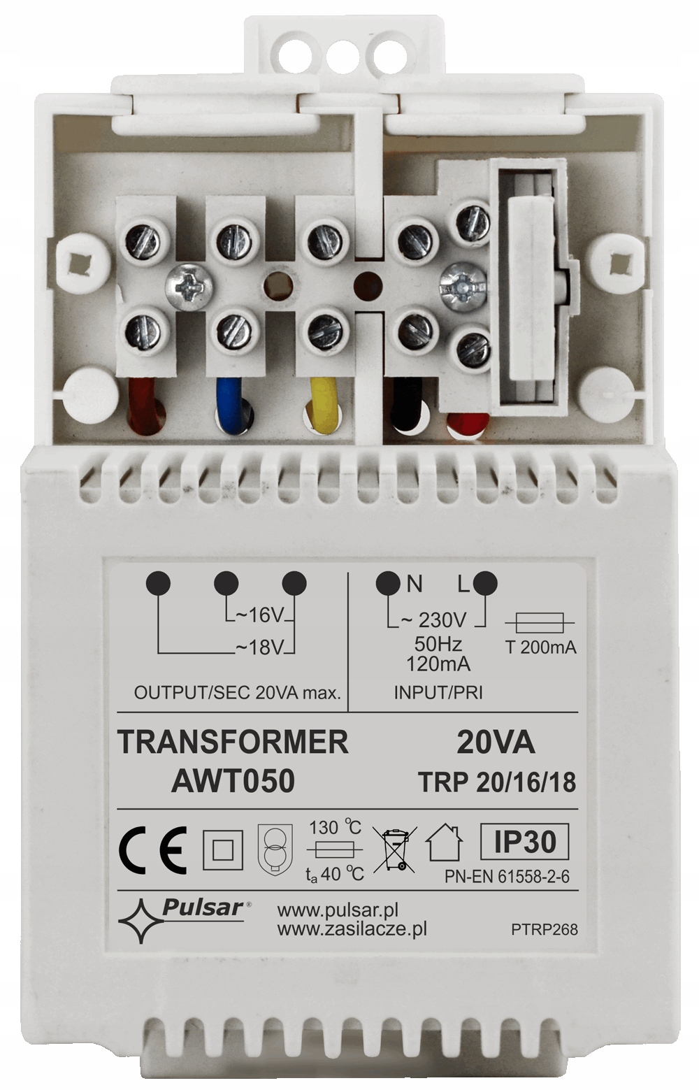 

Transformator AWT050 Trp 20VA/16V/18V Pulsar