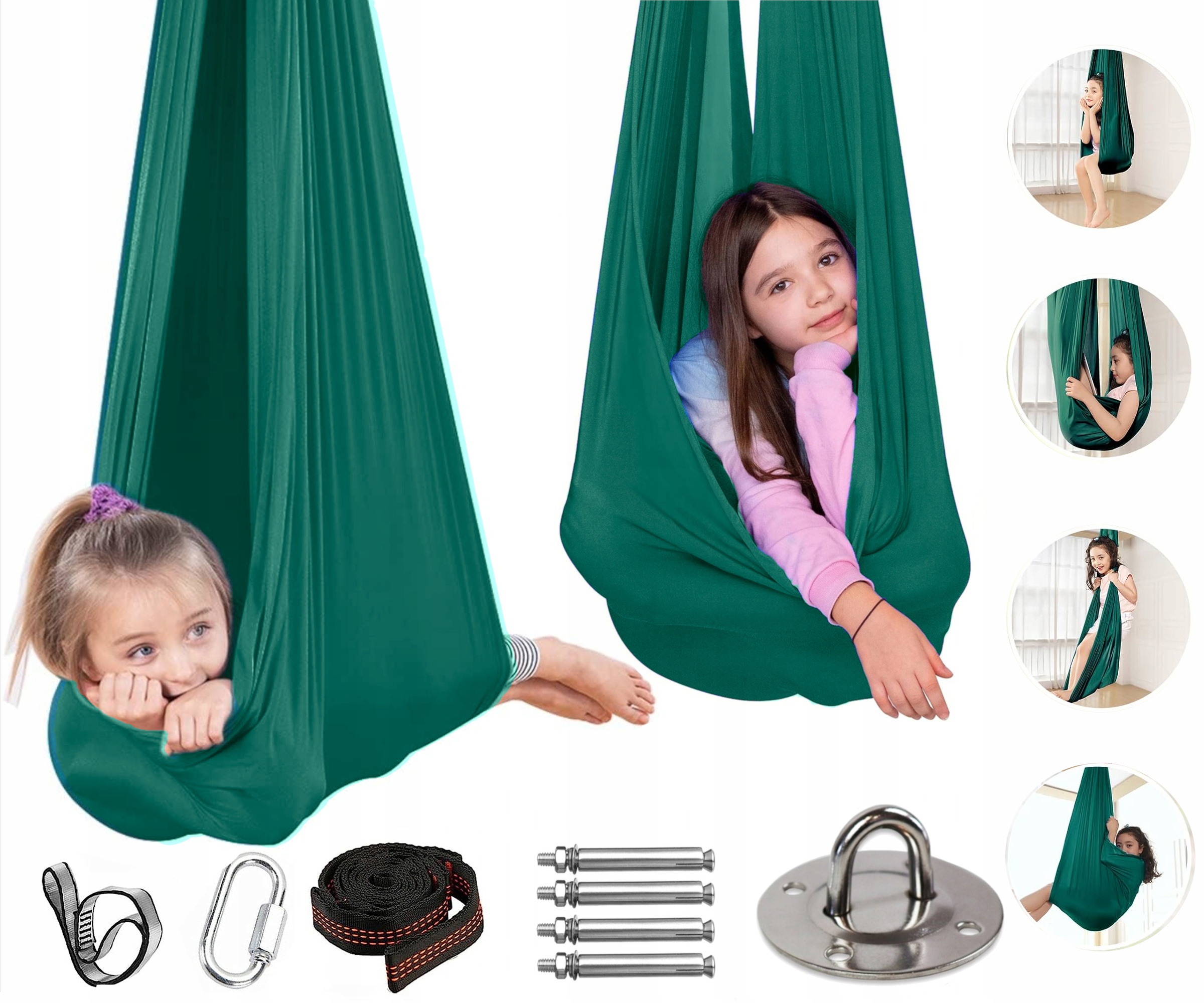 Huśtawka Dla Dzieci Hamak Chusta Sensoryczna Akrobatyczna Joga Mocowanie
