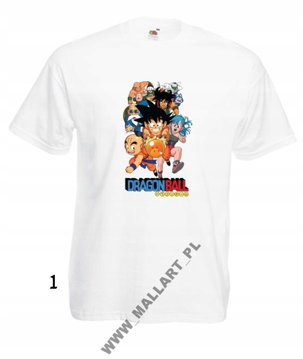 

Męska Koszulka Dragon Ball Anime Manga Wzory