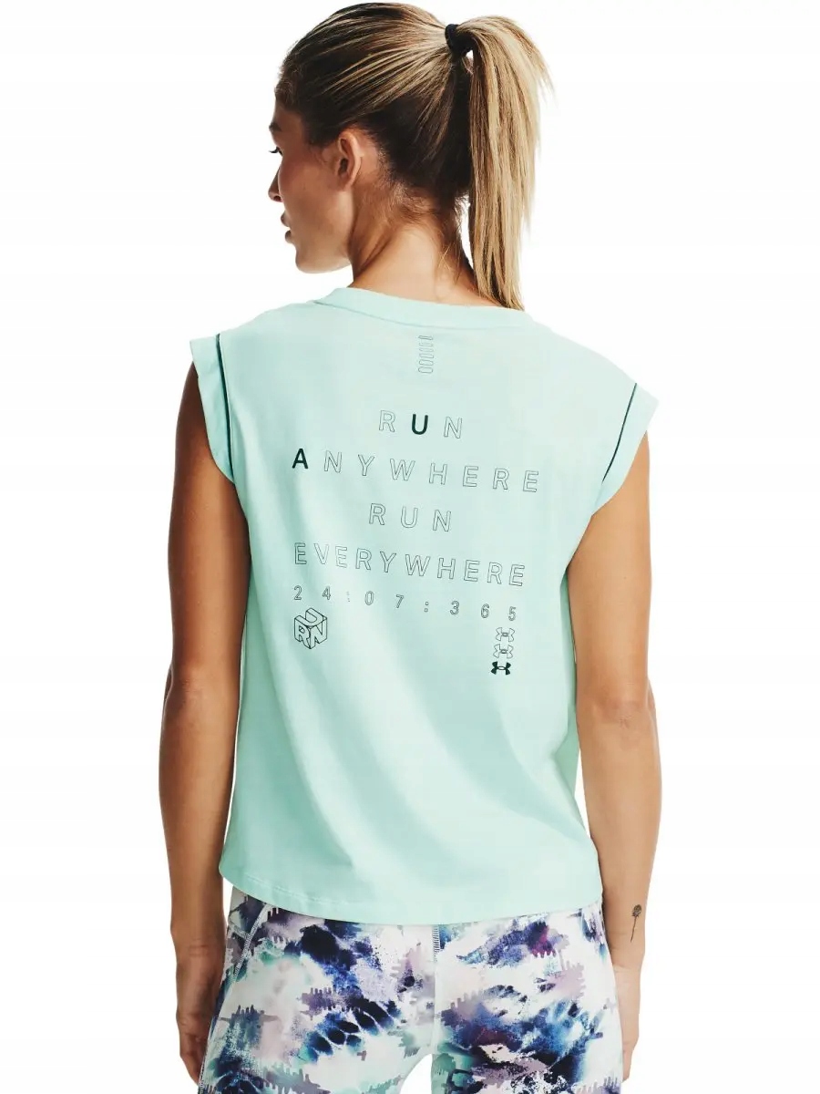 UNDER ARMOUR Damska Koszulka TOP 1356220 - M Model UNDER ARMOUR RUN ANYWHERE SS