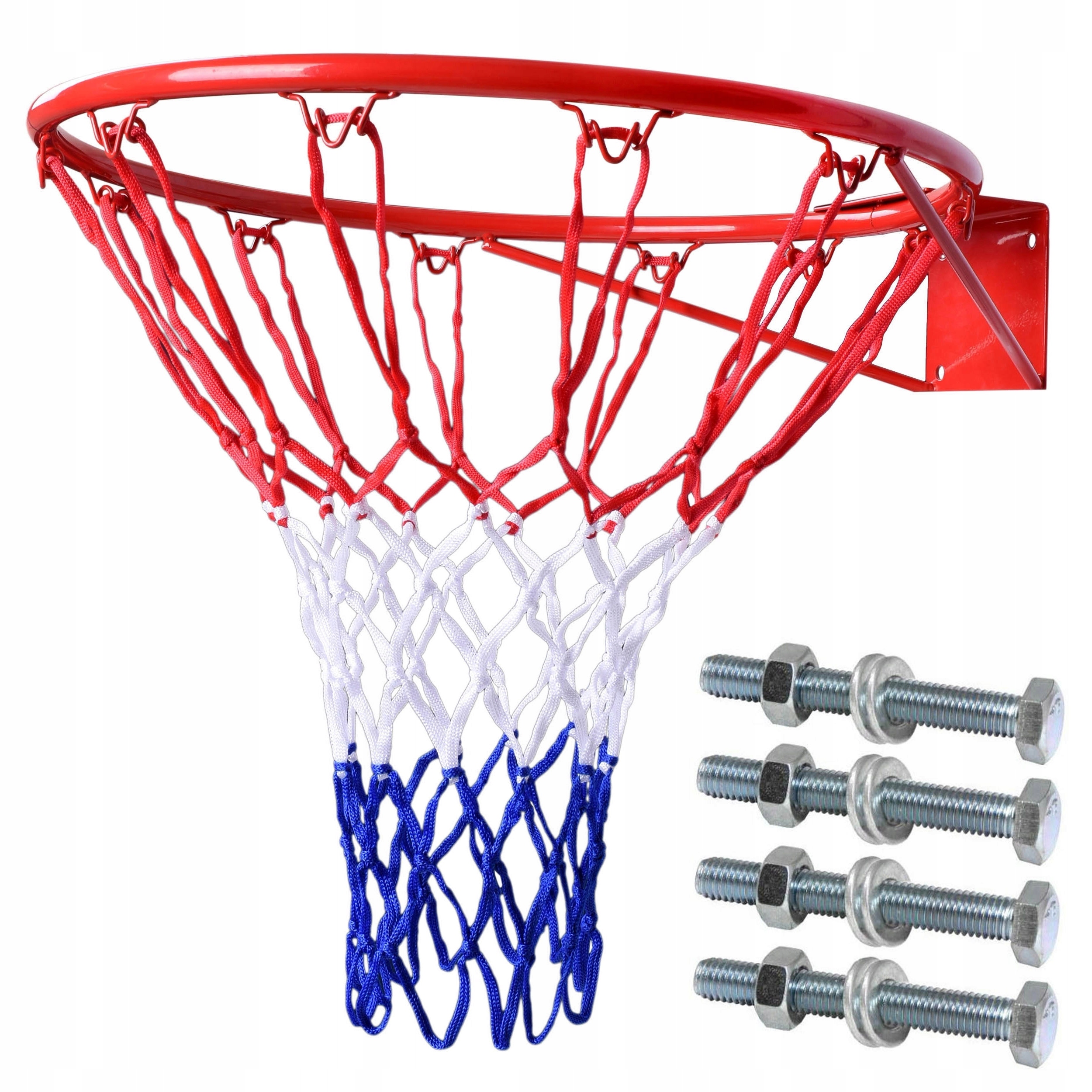 DUŻA OBRĘCZ DO GRY W KOSZA KOSZYKÓWKI STABILNA MOCNA 45 cm SIATKA KOSZ