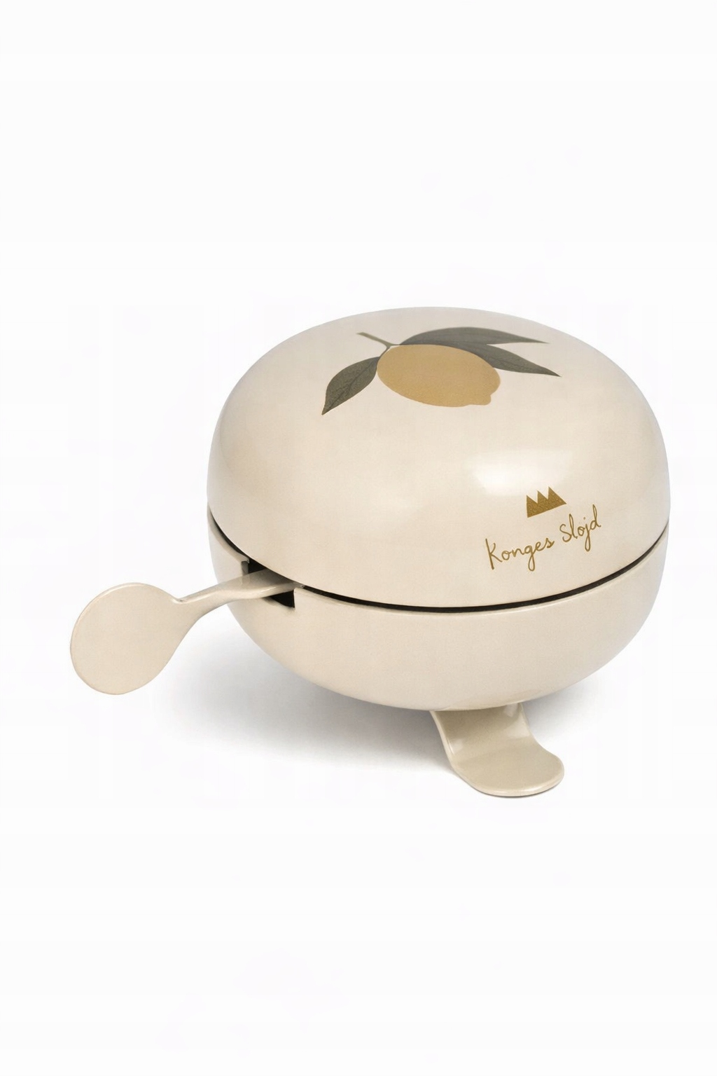 KONGES SLOJD DZWONEK ROWEROWY BEŻOWY Z CYTRYNĄ I3B