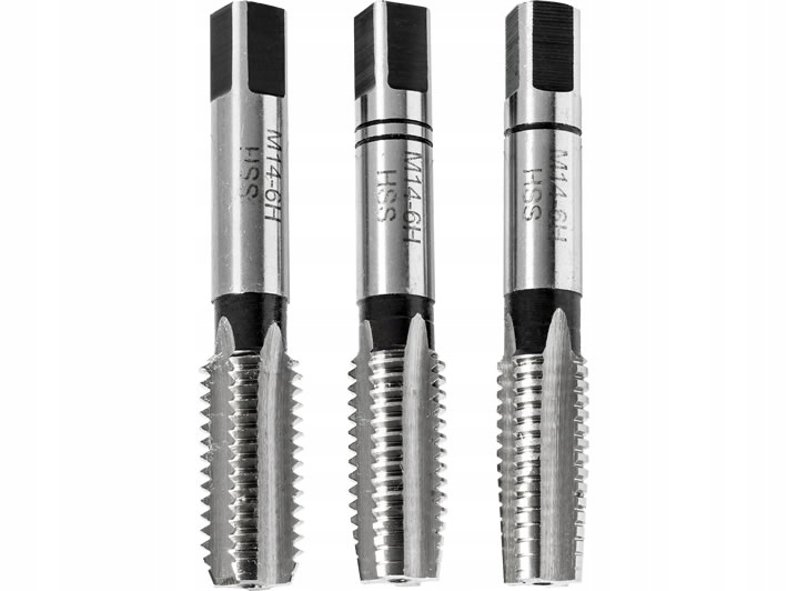 

Gwintowniki M14 x 2,0, 3 szt. HSS-M2, DIN-352