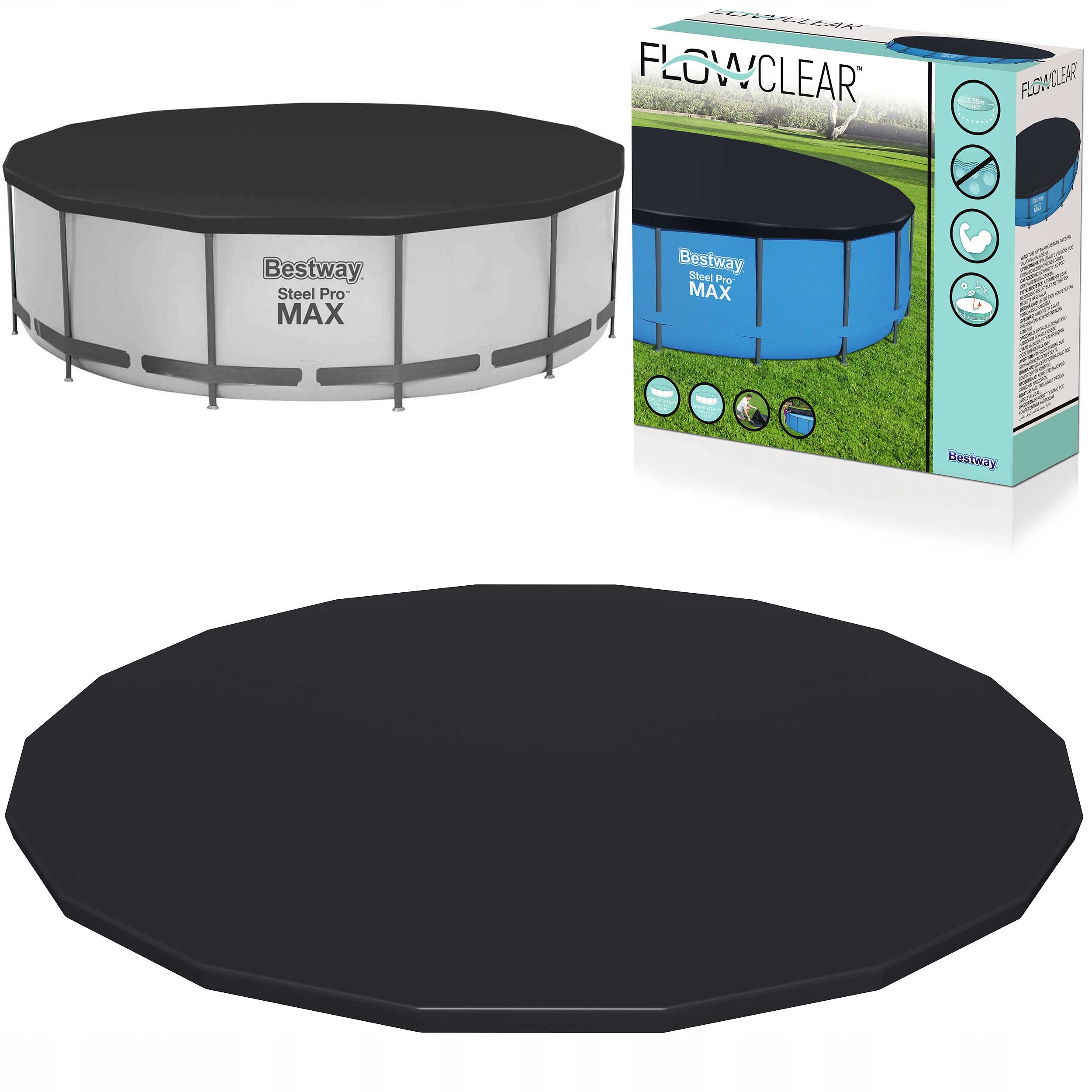 Pokrywa Na Basen Stelażowy 549 cm Bestway 58039