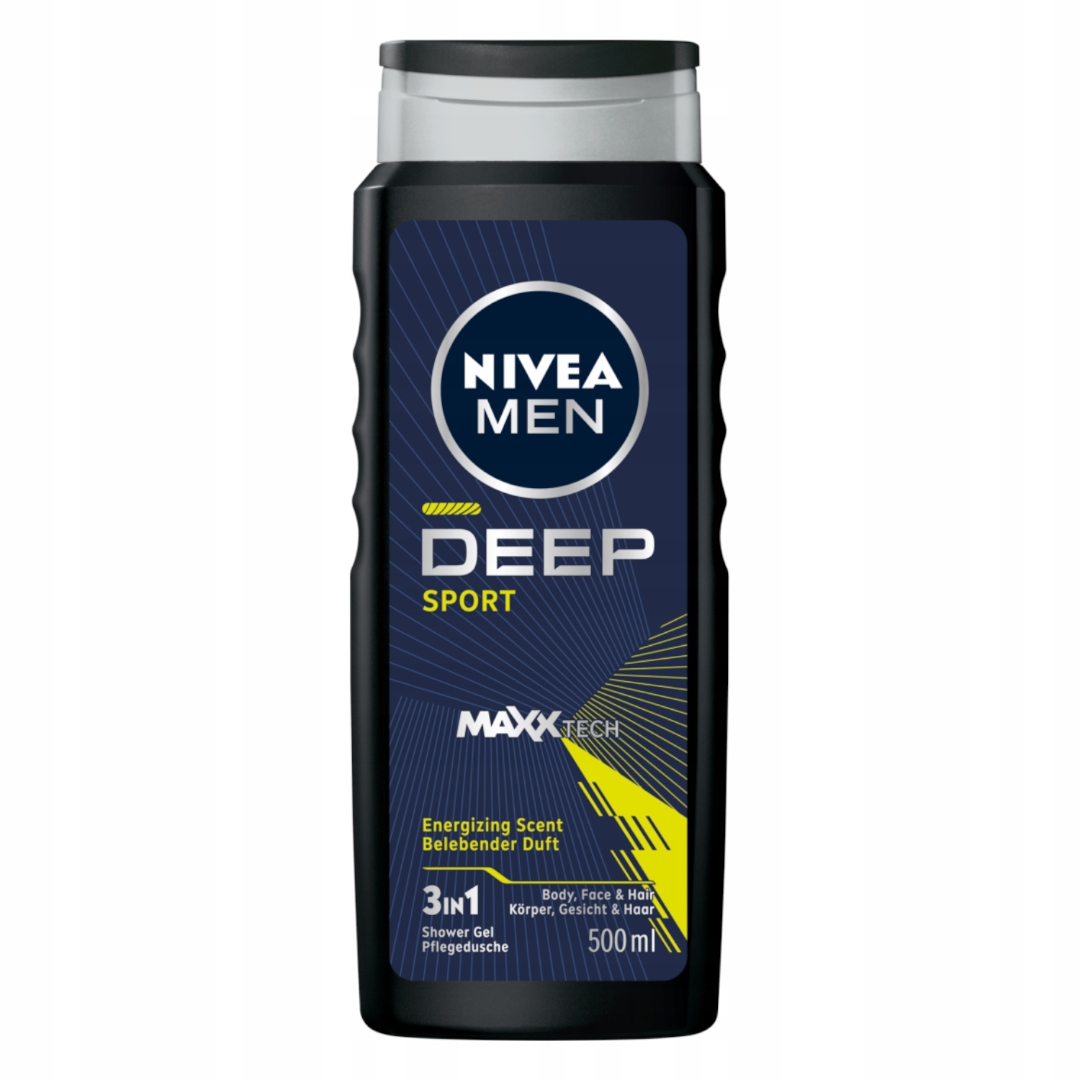 NIVEA MEN DEEP SPORT 3w1 Żel pod prysznic męski ciało twarz włosy 500ml