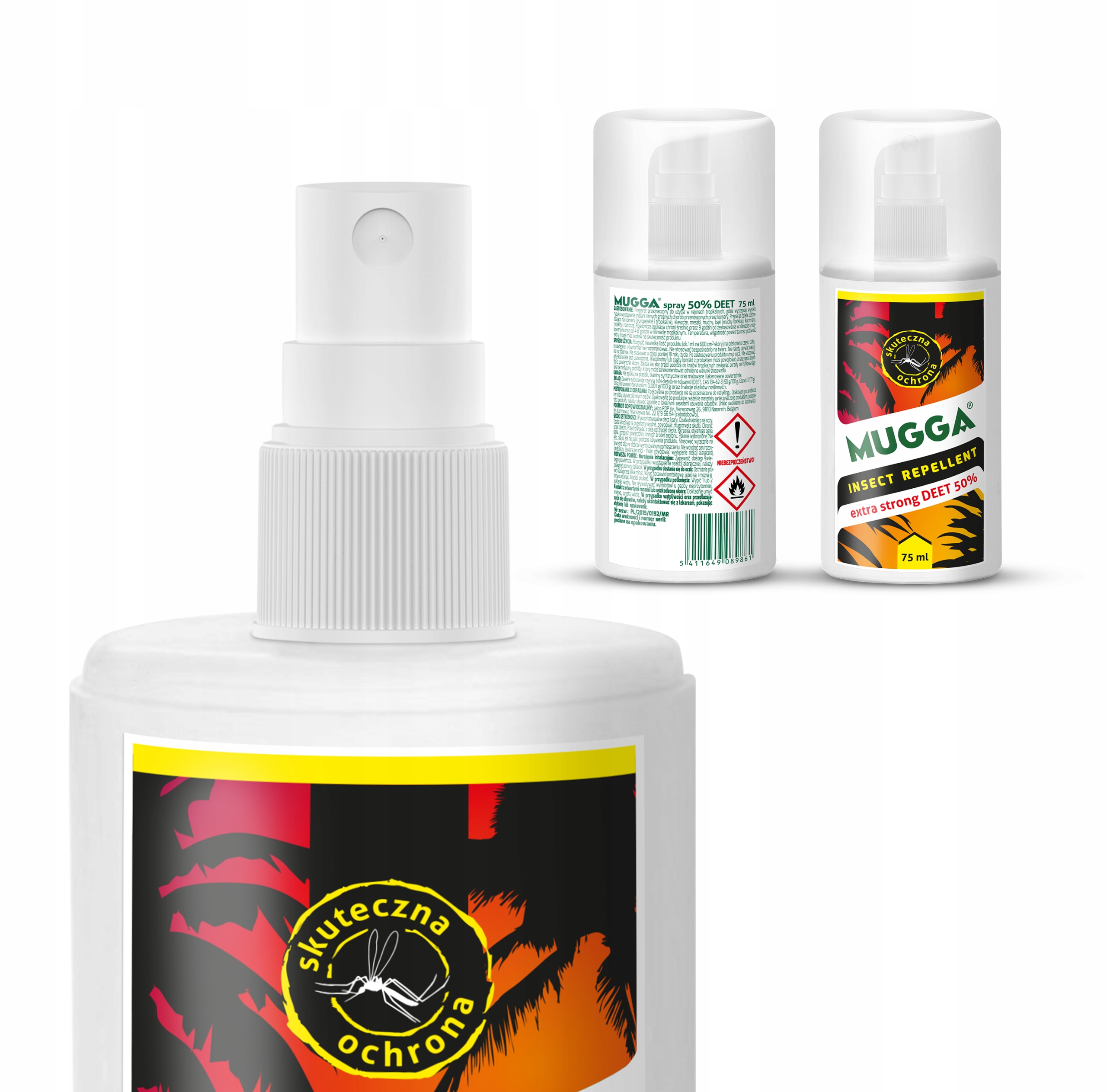 ZESTAW 2X MUGGA STRONG SPRAY ŚRODEK PREPARAT NA KOMARY TROPIKALNE KLESZCZE Rodzaj spray