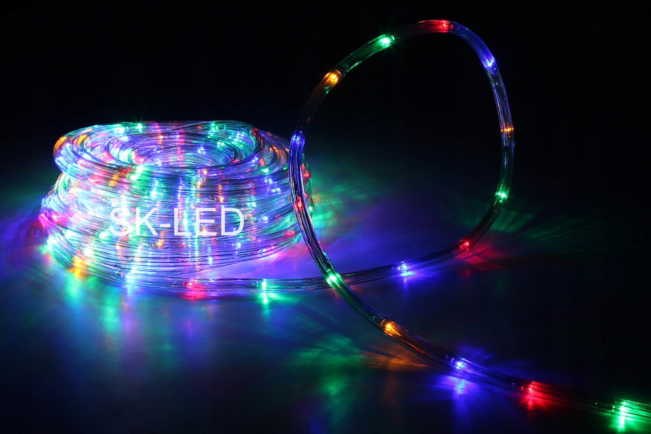 ZEWNĘTRZNY WĄŻ LED CHOINKOWY MULTICOLOR 3 ŻYŁOWY Marka inna