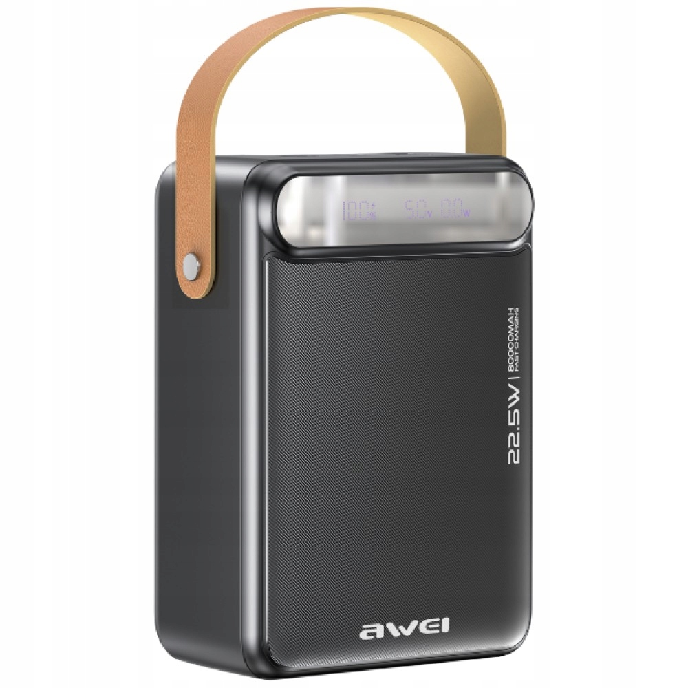 Awei PowerBank P102K 80000mAh 22,5W Pd 2xUSB-C 3xUSB-A čierny