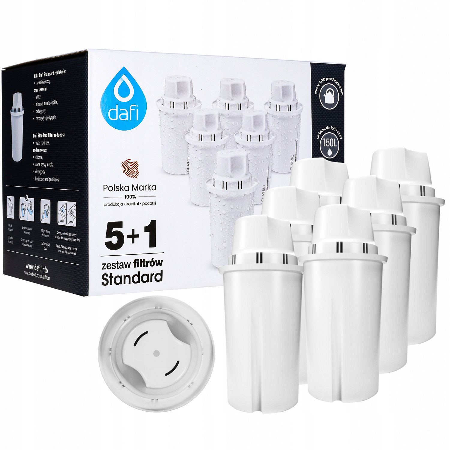 

6x Filtr Wkład Dafi Classic Do Dzbanka Crystal