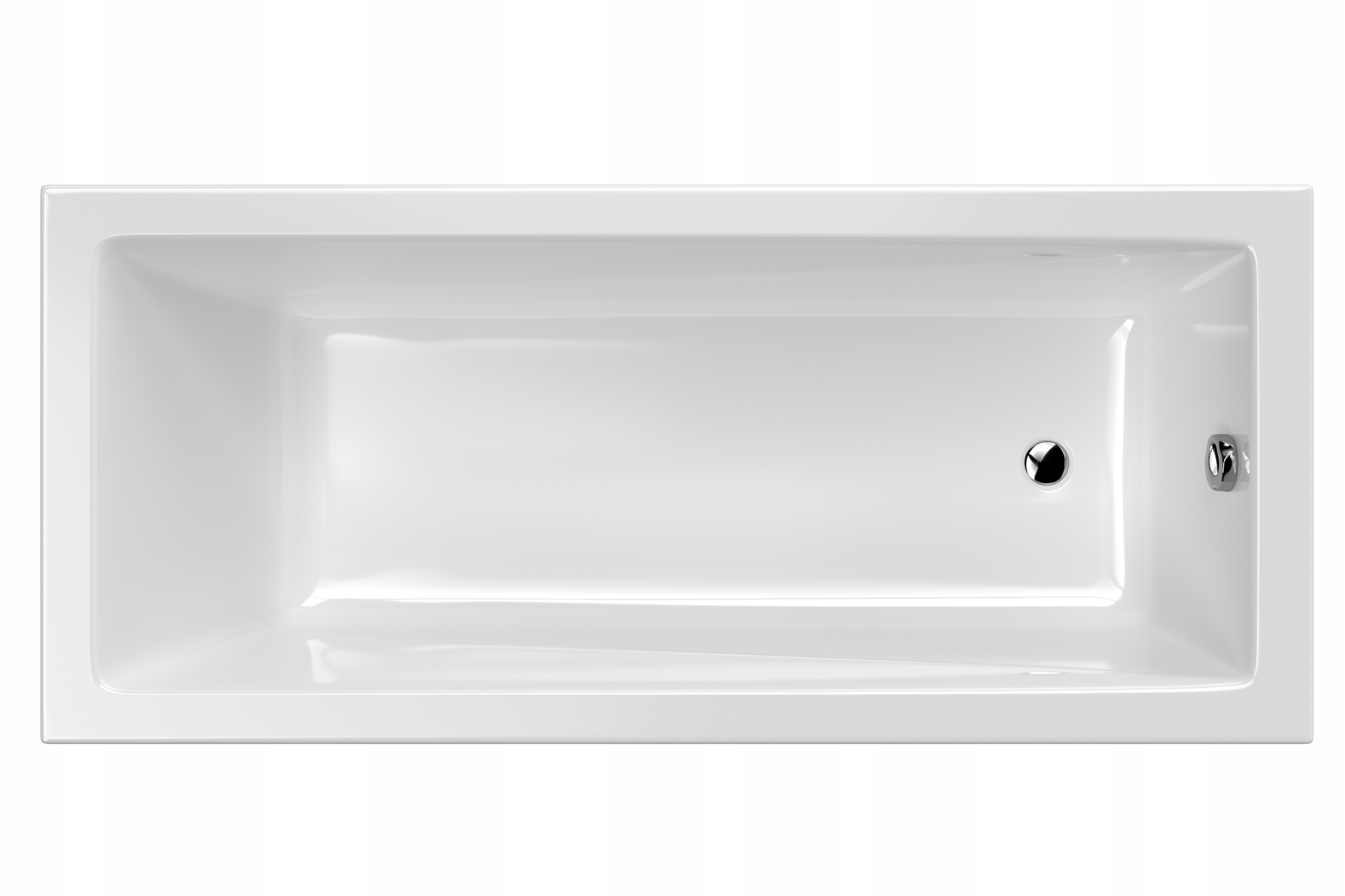 Obdélníková Vana Bílá 130x70 Akrylová Malá Mini
