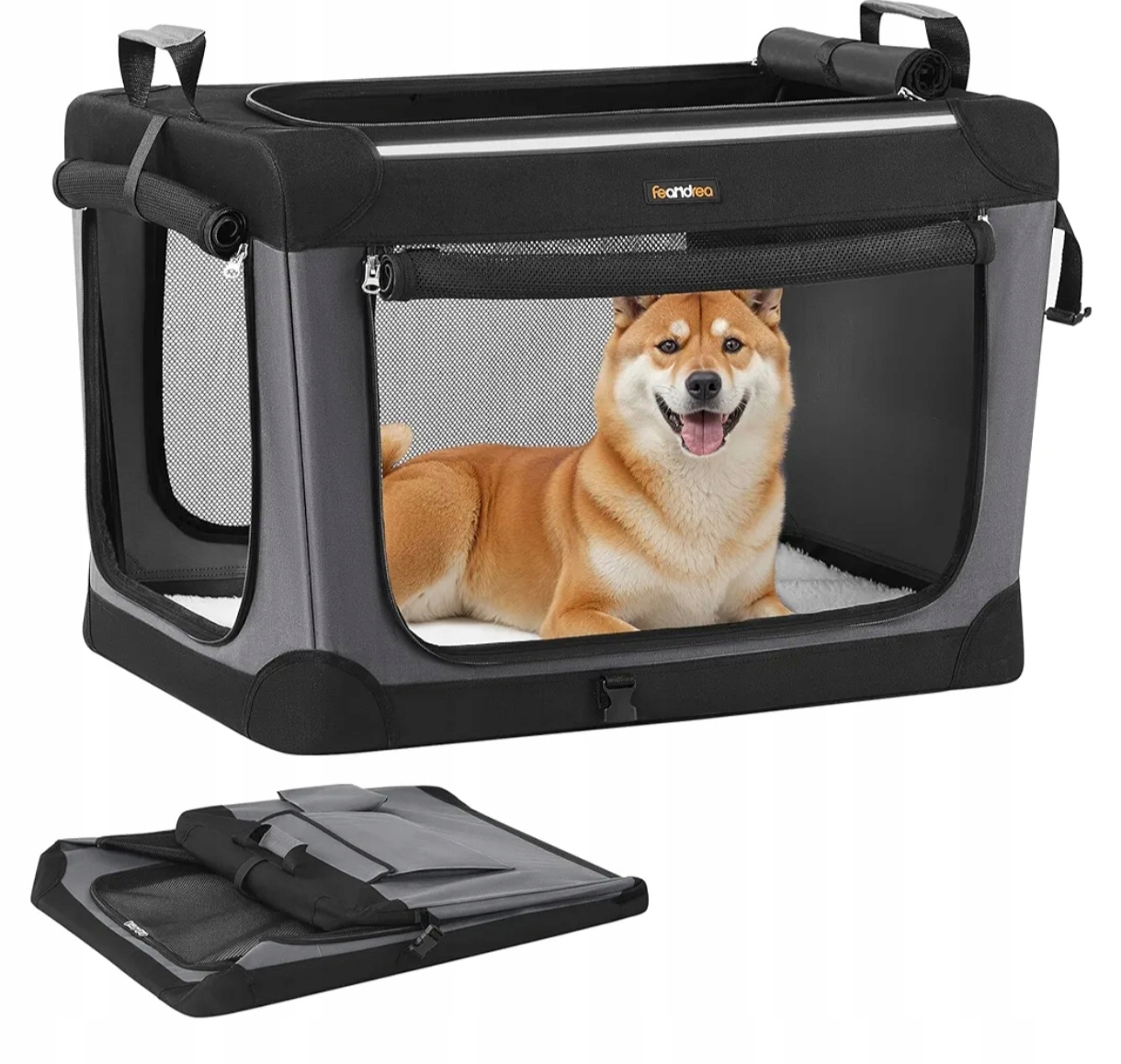 Levně Přepravka Pro Psa Skládací Přenosný Feandrea Taška Přepravní Klec