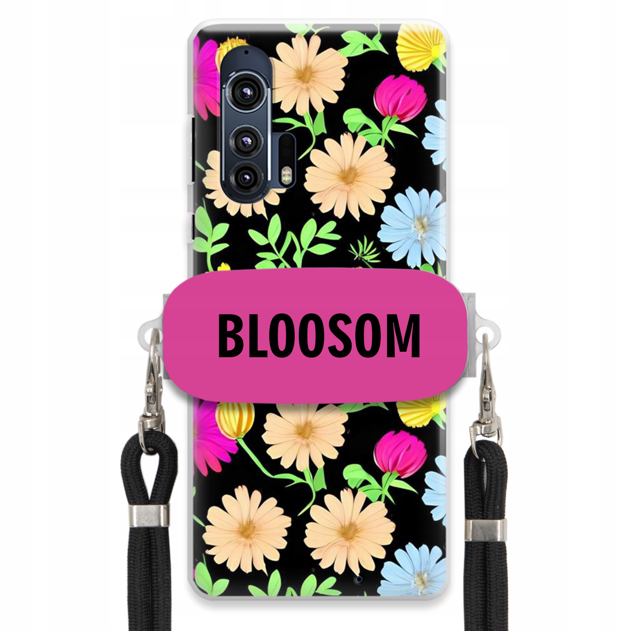 Pouzdro Držák Crossbody Pro Motorola Edge Plus Kryt Květiny Bloosom Flower