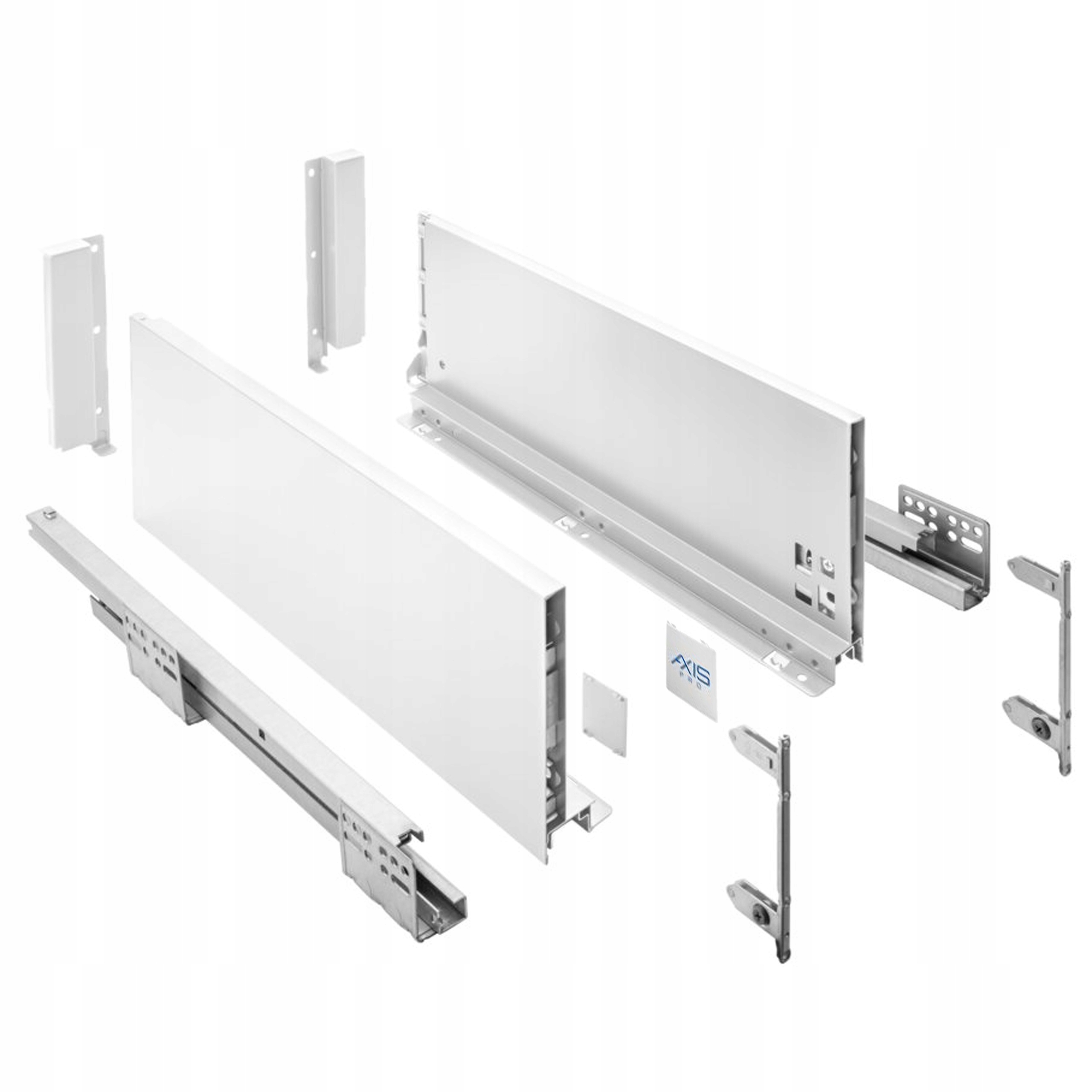 Szuflada Axis Pro Gtv średnia Biały L500 h168 cichy domyk pełny wysuw