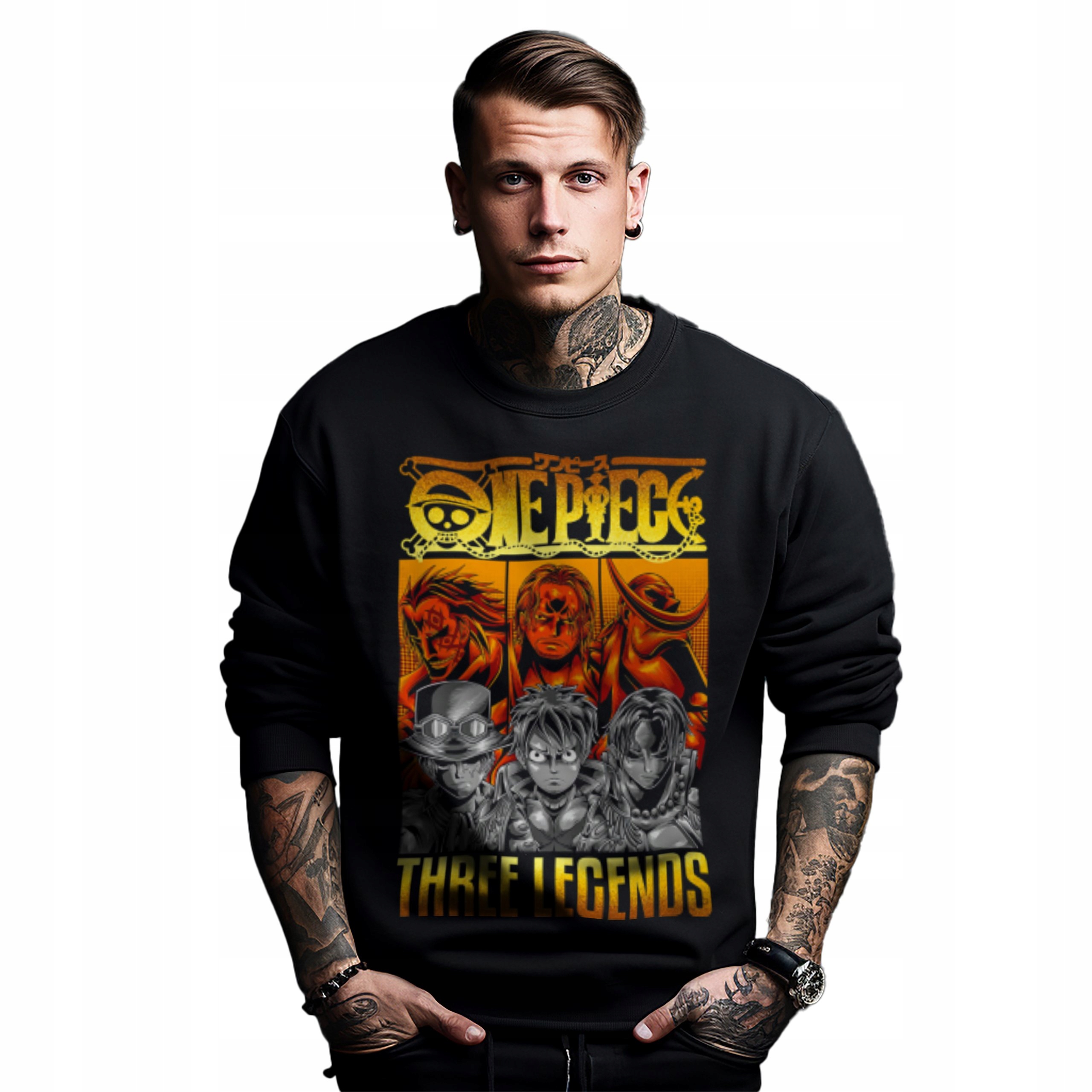 Mikina s potiskem Anime One Piece Three Legends